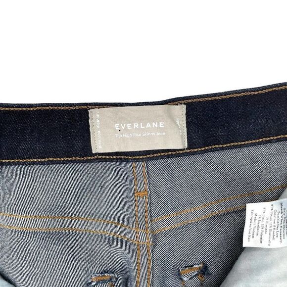 Everlane The High-Rise‎ Skinny jeans Sz 28 ankle dark wash - Picture 7 of 8